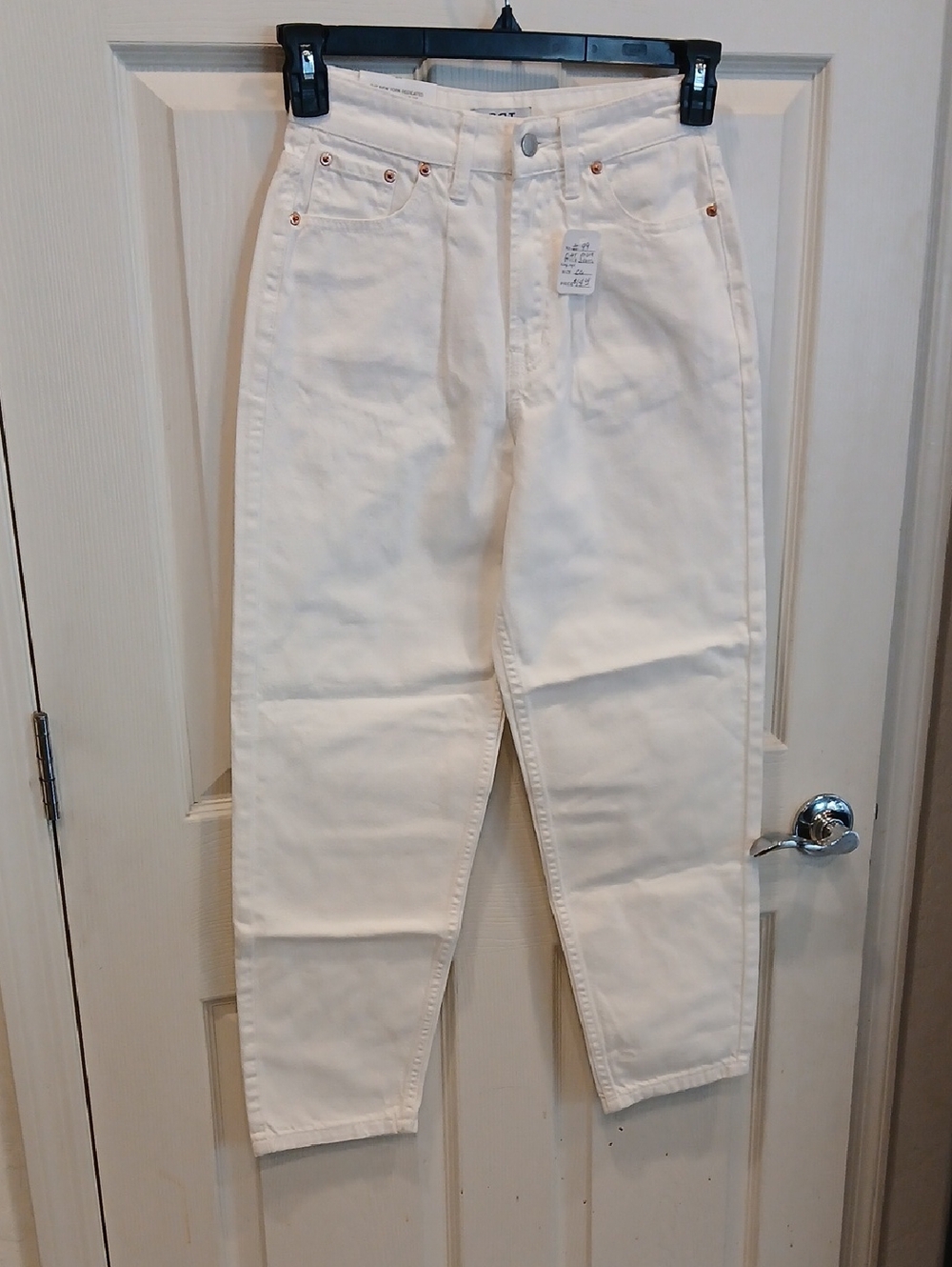 Oat New York High-Rise Cream Straight-Leg Jeans